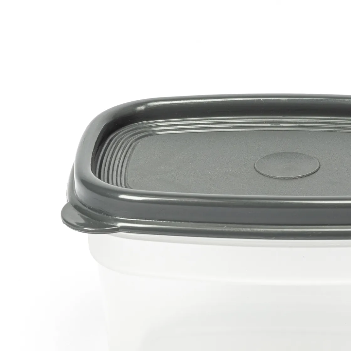 Tapas Y Cubiertas>Recipiente Rectangular Gris 0.5L