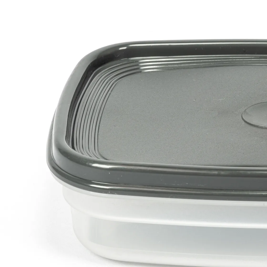 Tapas Y Cubiertas>Recipiente Rectangular Gris 0.8L