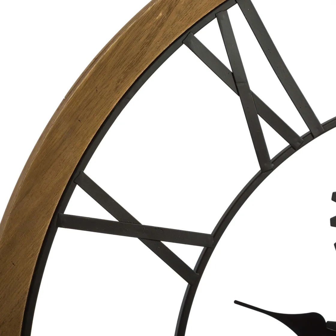 atmosphera Relojes>Reloj De Pared De Metal Y Madera
