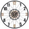 atmosphera Relojes|Estilo Industrial>Reloj De Pared Mohan Beige y Negro