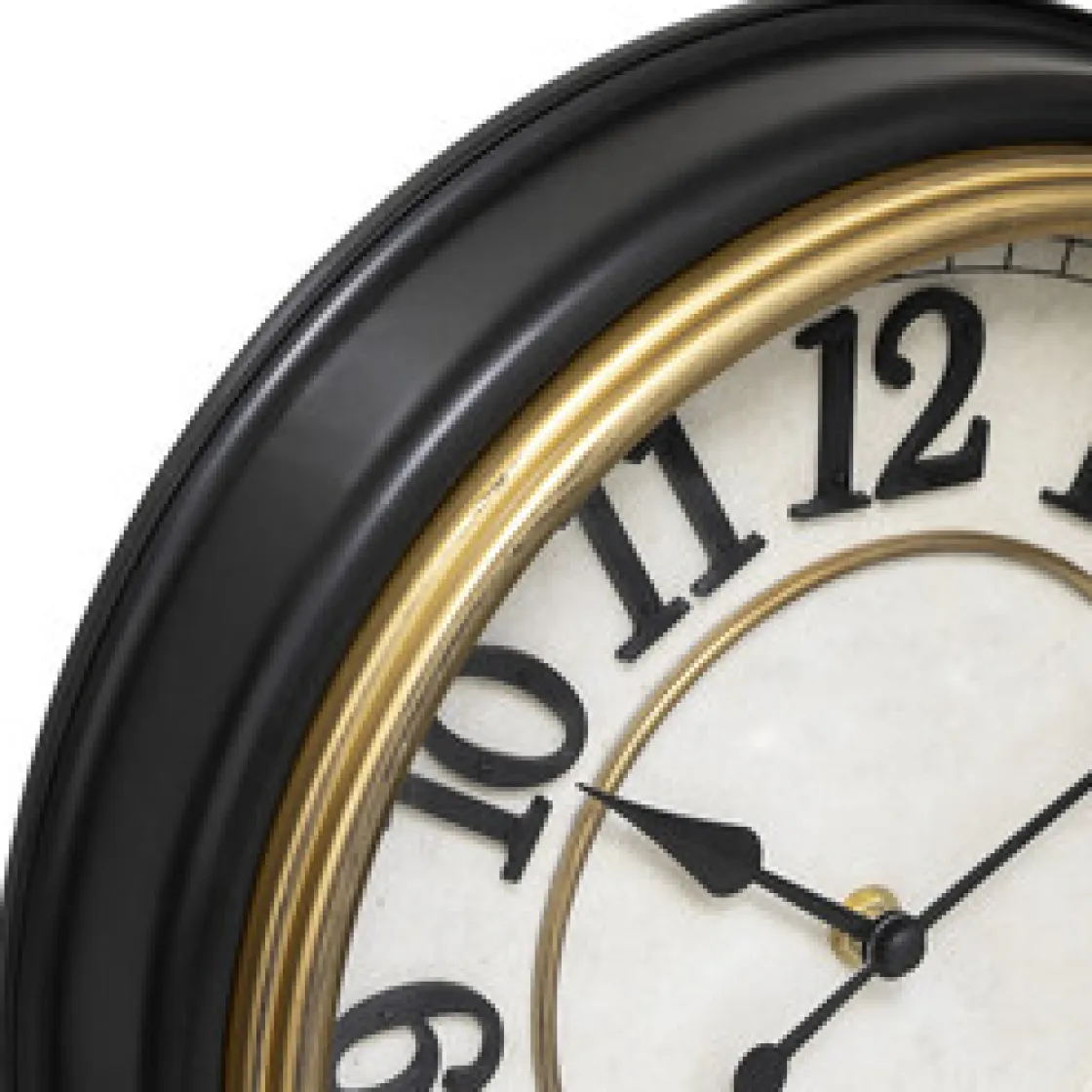 atmosphera Relojes>Reloj De Pared Nell Negro Plástico 29Cm