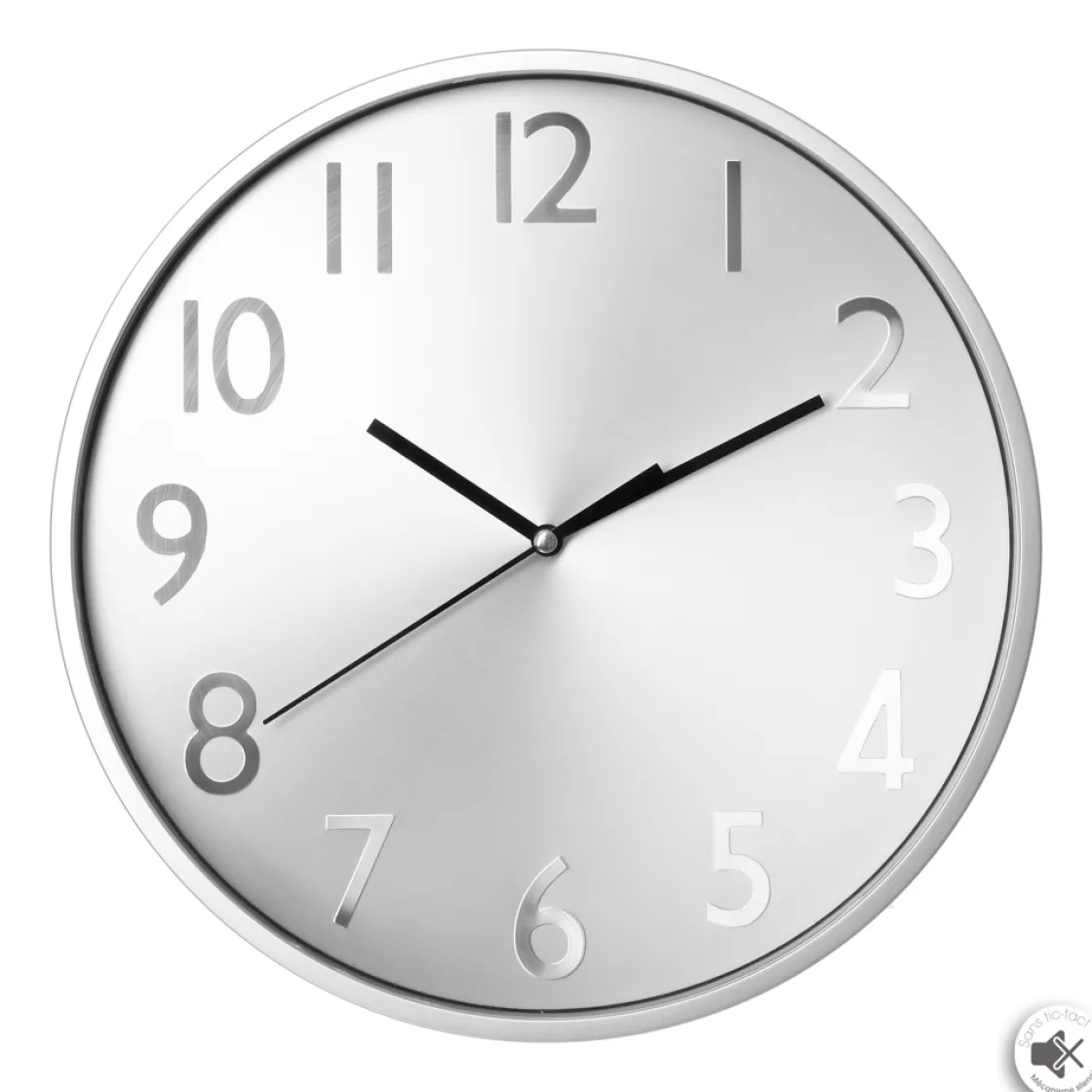 atmosphera Relojes>Reloj de pared plástico efecto metalizado
