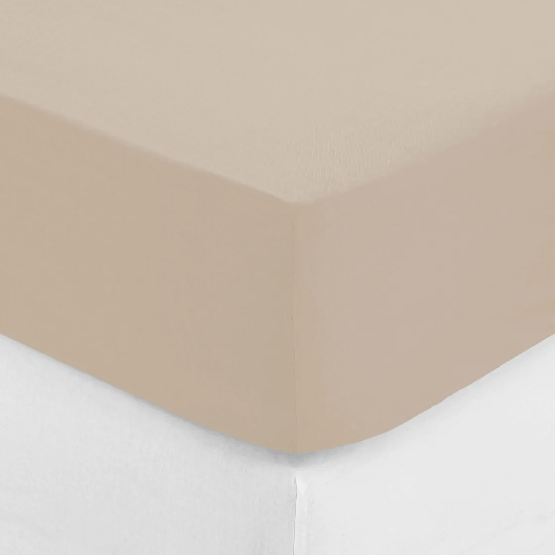 atmosphera Sábanas Y Protectores>Sábana Bajera Ajustable Beige 140x190Cm