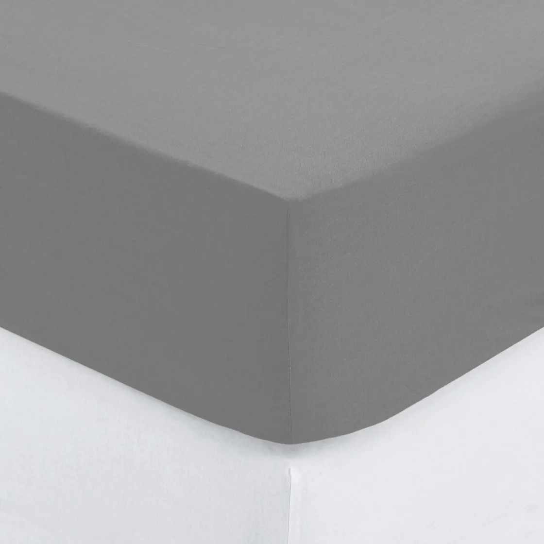 atmosphera Sábanas Y Protectores>Sábana bajera ajustable gris 140x190cm