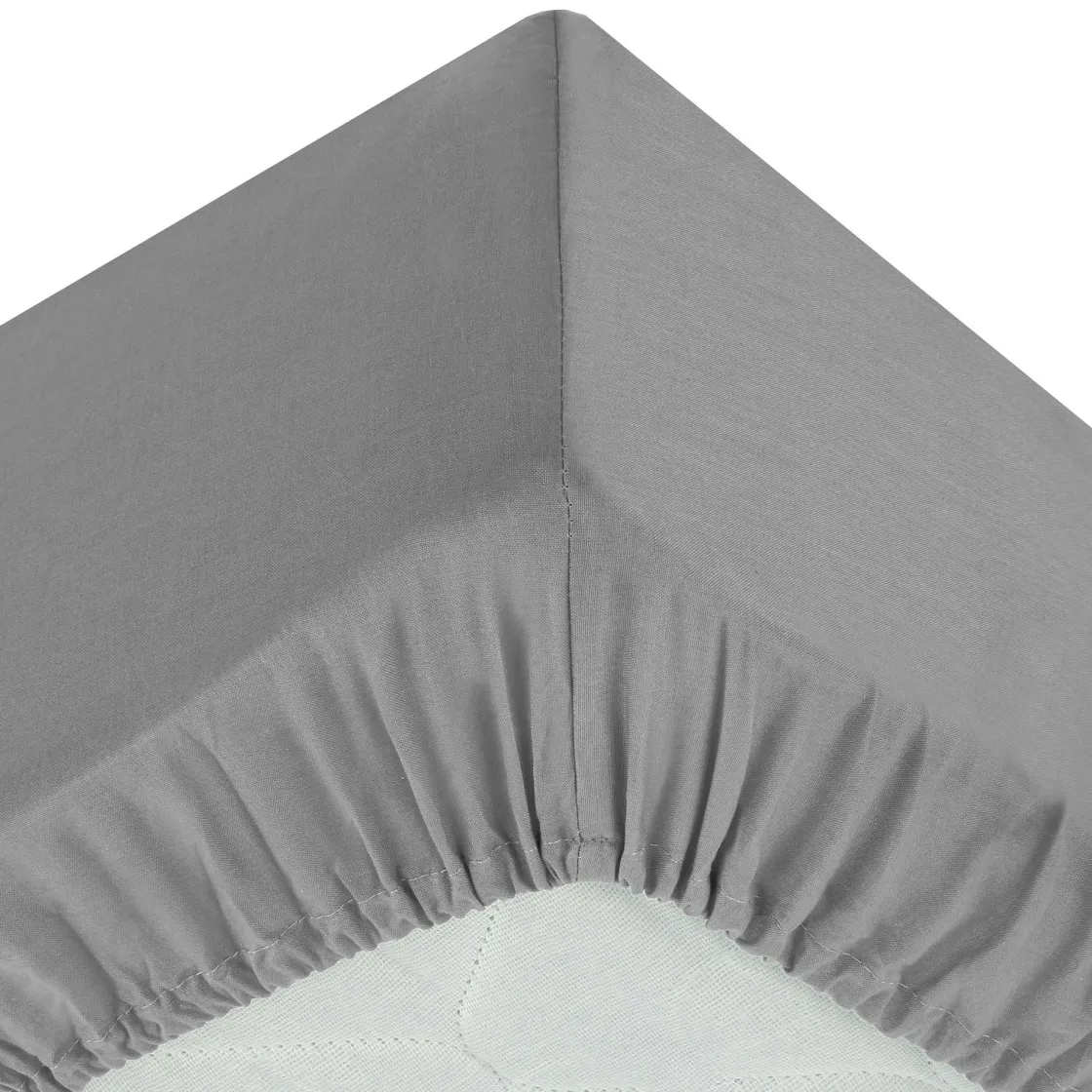 atmosphera Sábanas Y Protectores>Sábana bajera ajustable gris 140x190cm