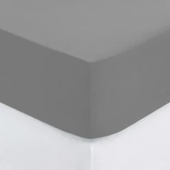 atmosphera Sábanas Y Protectores>Sábana bajera ajustable gris 90x190cm