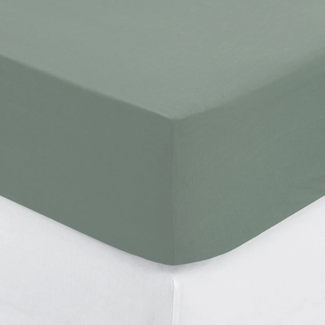 atmosphera Sábanas Y Protectores>Sábana bajera ajustable verde 140x190cm