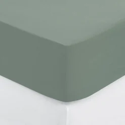 atmosphera Sábanas Y Protectores>Sábana bajera ajustable verde 160x200cm