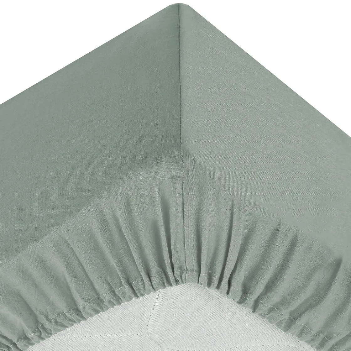 atmosphera Sábanas Y Protectores>Sábana bajera ajustable verde 160x200cm