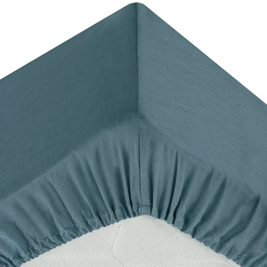 atmosphera Sábanas Y Protectores>Sábana bajera azul grisaceo 160x200cm