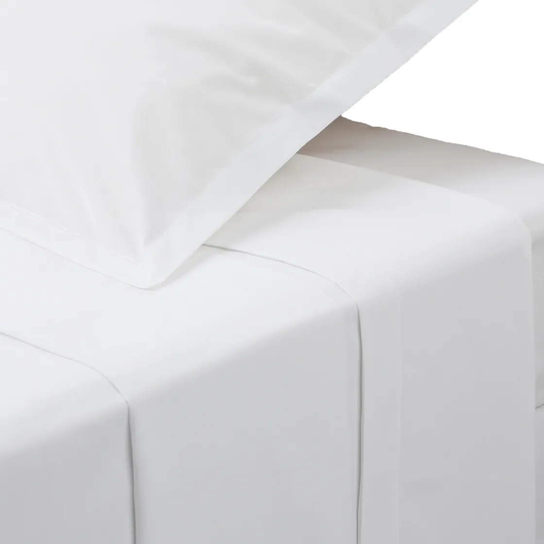 atmosphera Sábanas Y Protectores>Sábana encimera blanca de algodón percal 240x290cm