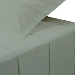atmosphera Sábanas Y Protectores>Sábana encimera verde de algodón percal 240x290cm