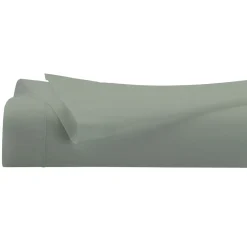 atmosphera Sábanas Y Protectores>Sábana encimera verde de algodón percal 240x290cm