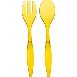 secret d'gourmet Utensilios Para Servir>Set 2 Cubiertos P/Ensalada Amarillos