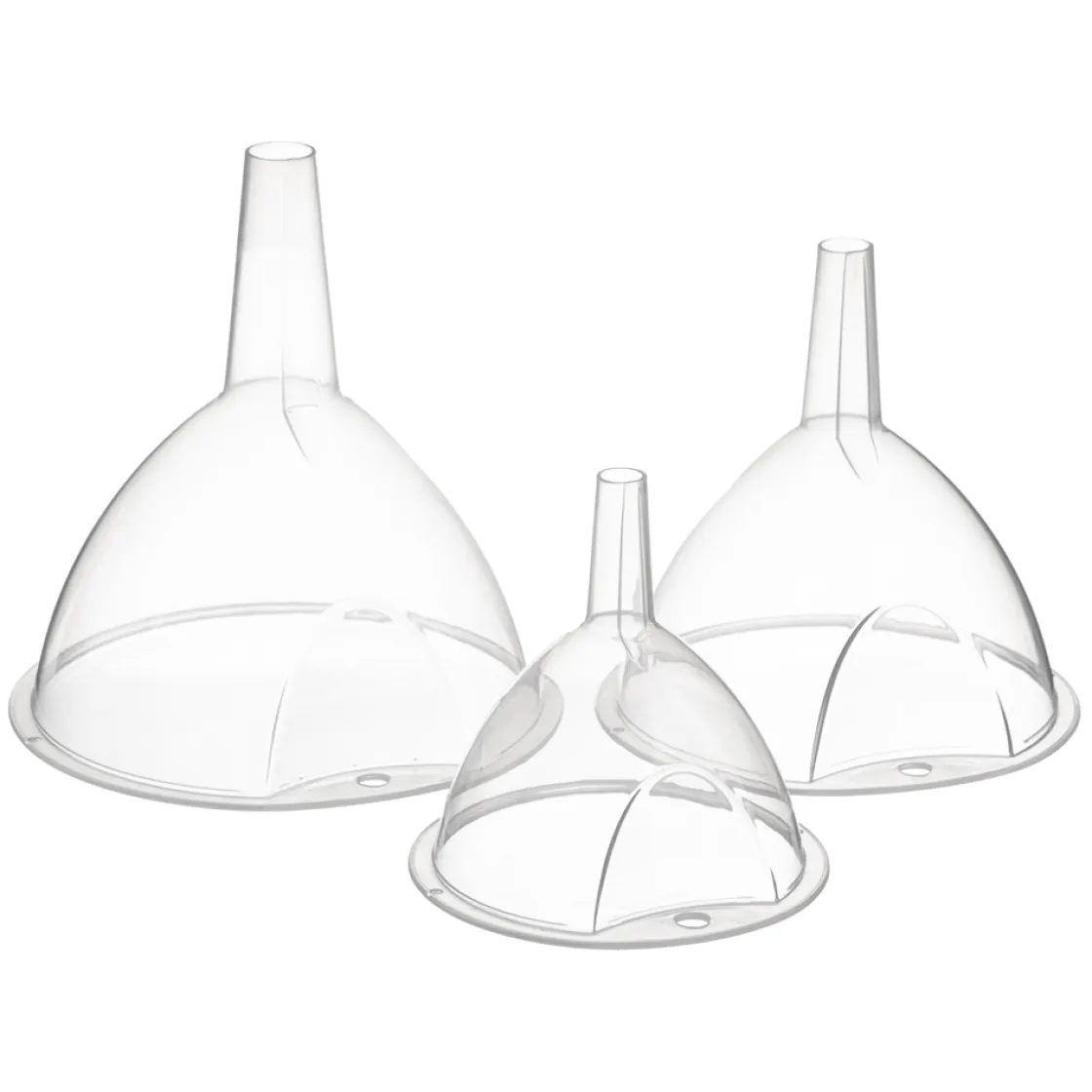 5five Moldes Y Otros Utensilios De Cocina>Set 3 Embudos De Plástico Transparente