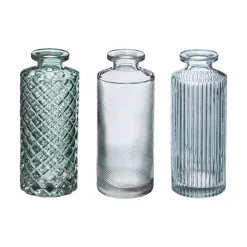 atmosphera Jarrones Y Vasos>Set 3 Jarrones De Vidrio Verde