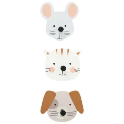 atmosphera4kids Almacenamiento>Set 3 Percheros Animales