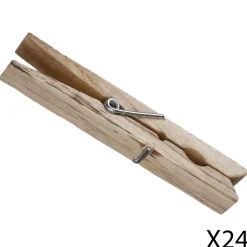 5five Auxiliares De Limpieza>Set 24 Pinzas De Madera Para Ropa