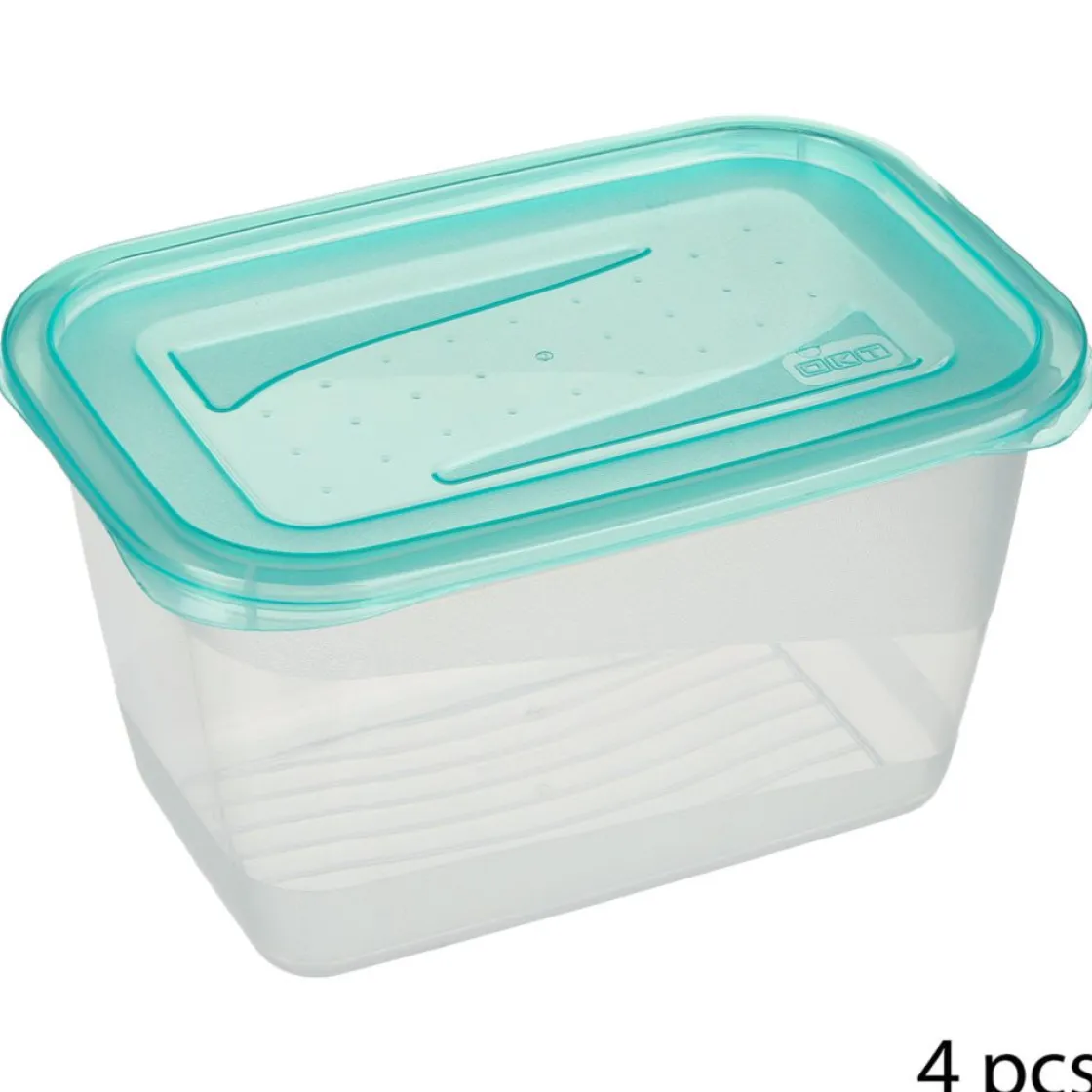 secret d'gourmet Tapas Y Cubiertas>Set 4 Recipientes Plásticos Tapa 0.75L