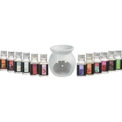 atmosphera Ambientadores>Set De 12 Aceites Perfum. Y 1Quemador