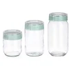 Cajas Y Frascos>Set de 3 frascos de vidrio verde 425ml/660ml/1l