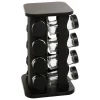 5five Cajas Y Frascos>Set de 16 tarros negros con soporte giratorio