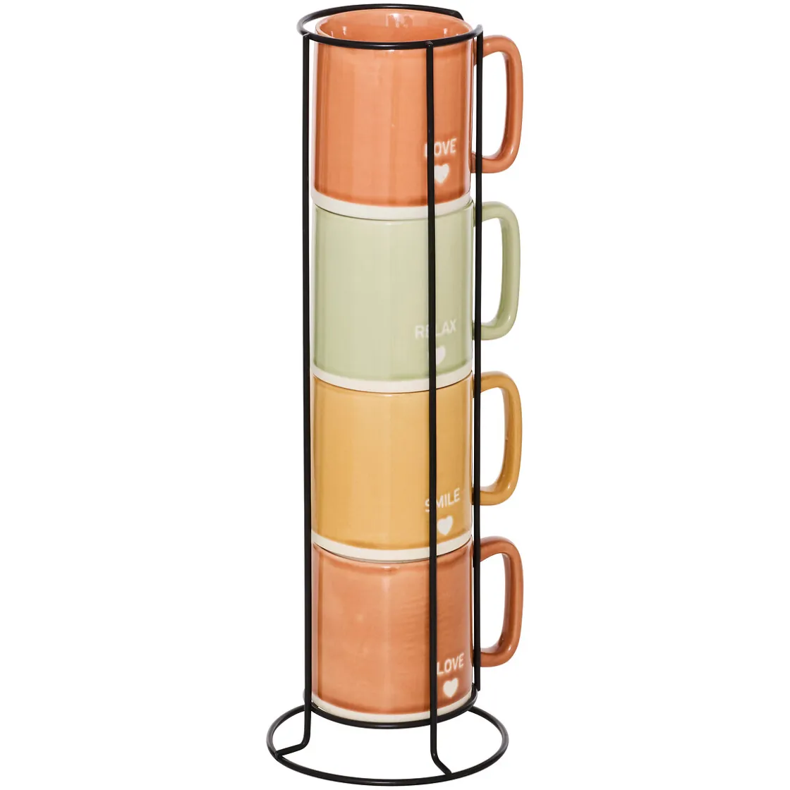 5five Tazas Y Tazones>Set de 4 tazas con soporte RELAX 34cl