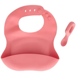 atmosphera Accesorios Decorativos>Set de babero y cuchara YUM rosa
