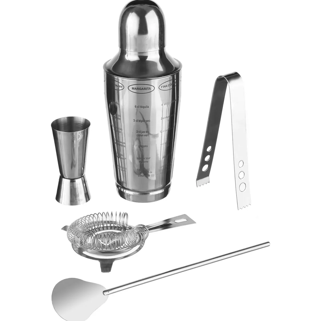 secret d'gourmet Accesorios De Bar>Set De Cocktail 5Pzas Acero Inox. 600Ml