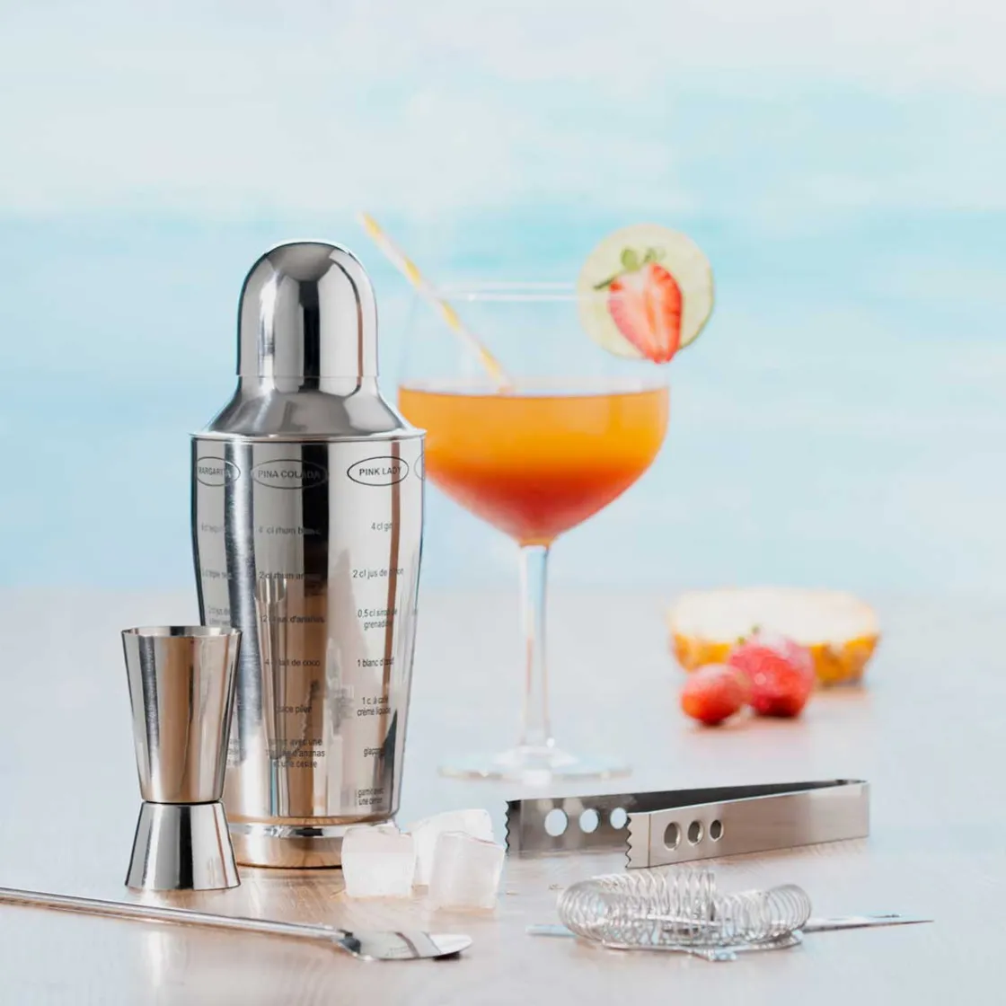 secret d'gourmet Accesorios De Bar>Set De Cocktail 5Pzas Acero Inox. 600Ml