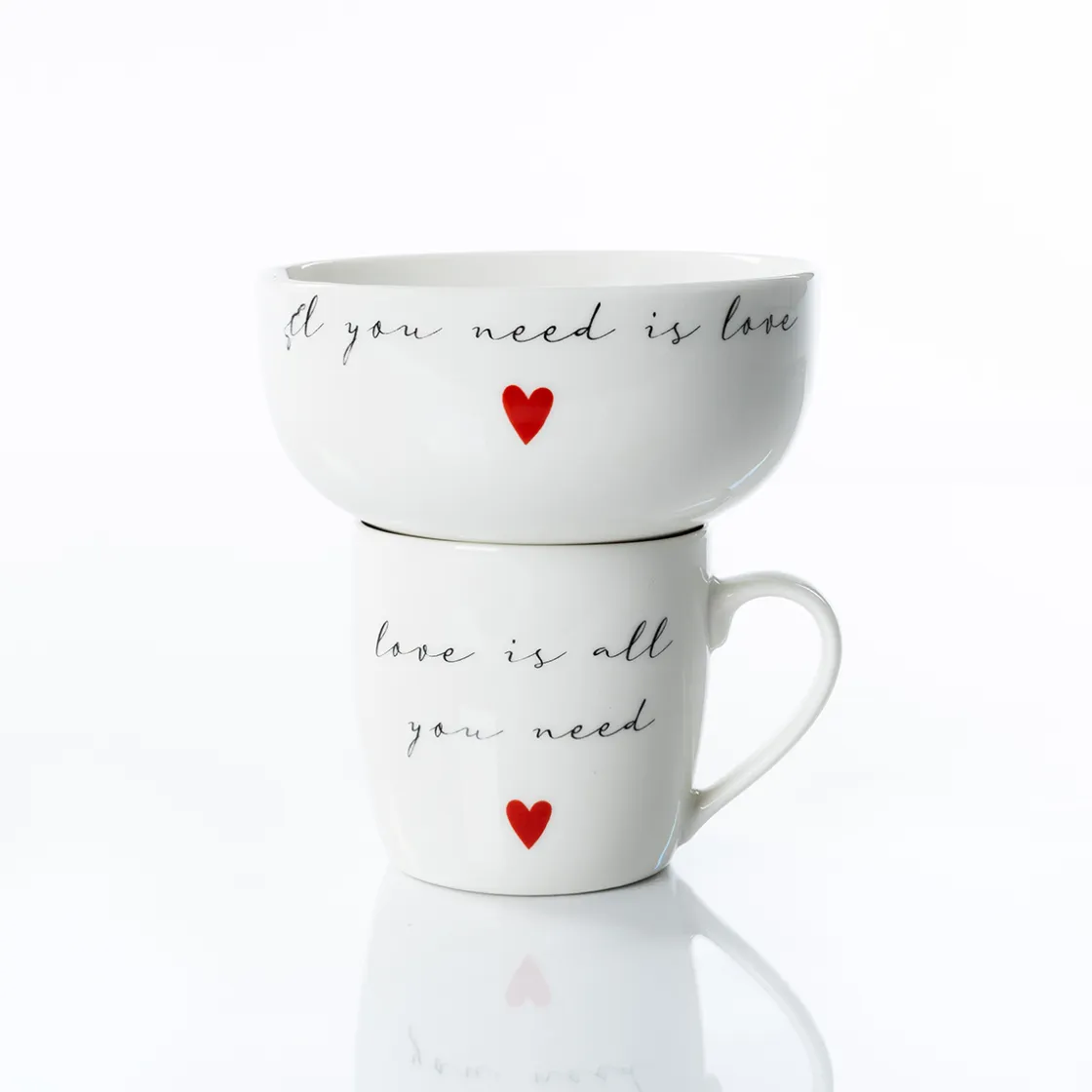 secret d'gourmet Tazas Y Tazones>Set Taza Y Bowl Love