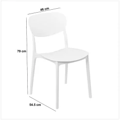 5five Sillas, Sillones Y Bancos>Silla Apilable Blanca