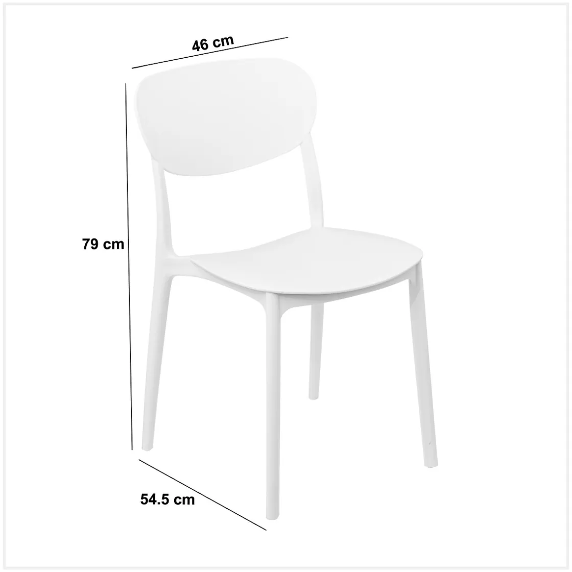 5five Sillas, Sillones Y Bancos>Silla Apilable Blanca