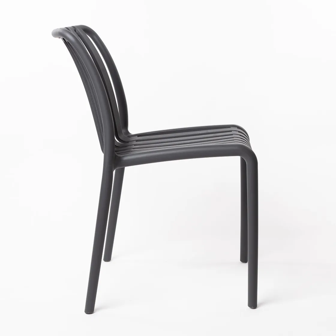 Sillas, Sillones Y Bancos>Silla Apilable Gris Antracite