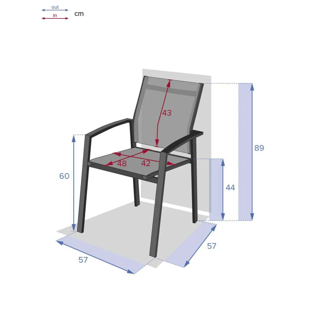 hespéride Sillas Y Pufs De Jardín>Silla AXIOME noisette y blanco