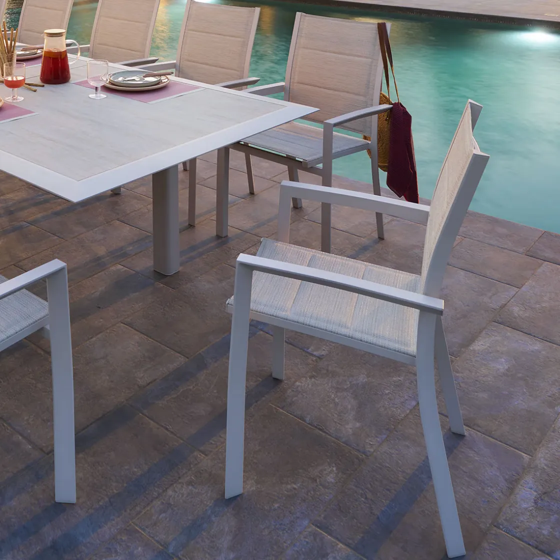 hespéride Sillas Y Pufs De Jardín>Silla con reposabrazos ALLURE ATHEA beige avoin