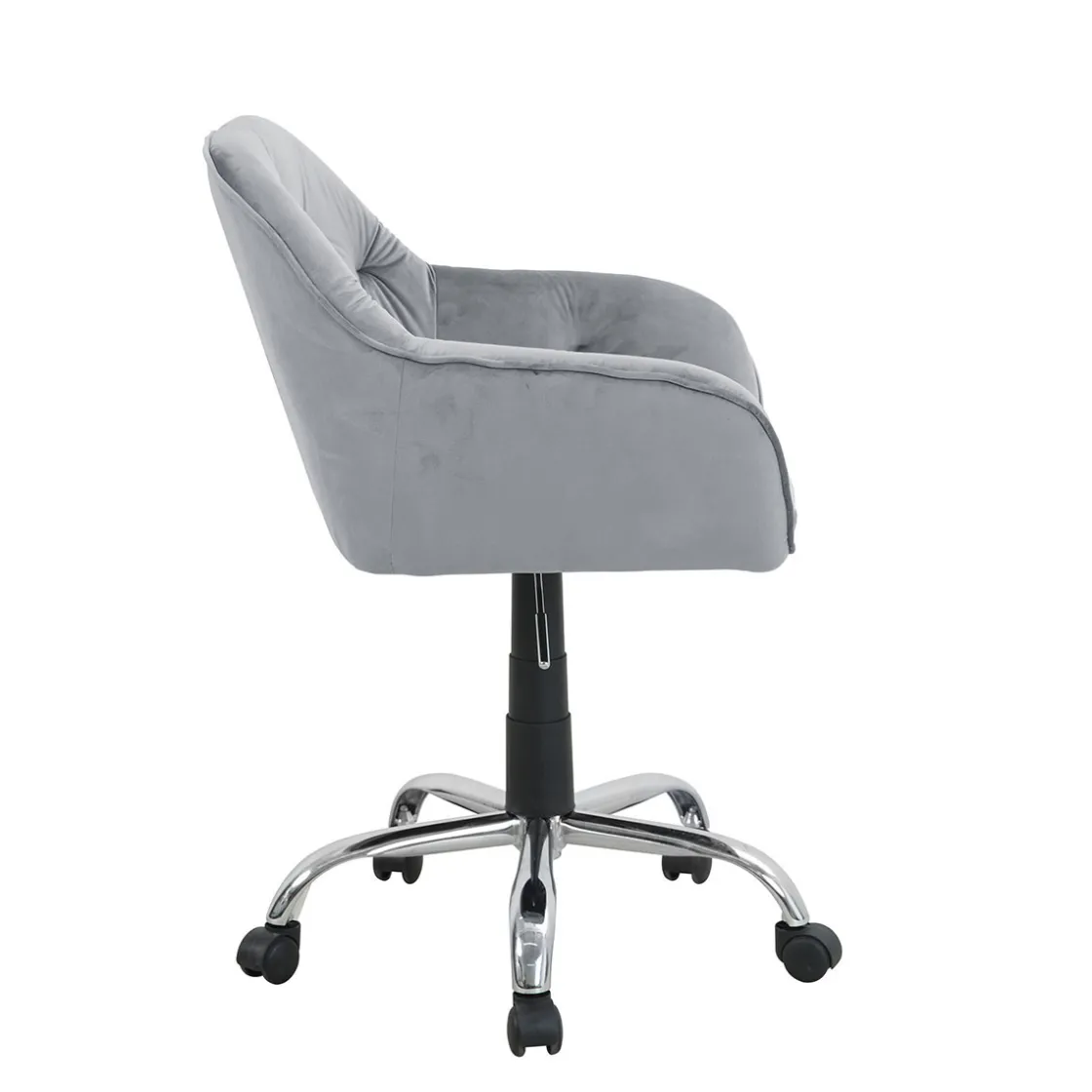 Sillas, Sillones Y Bancos>Silla de escritorio MIA gris de terciopelo