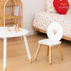 atmosphera4kids Mobiliario>Silla Douceur Con Corazones Blanca
