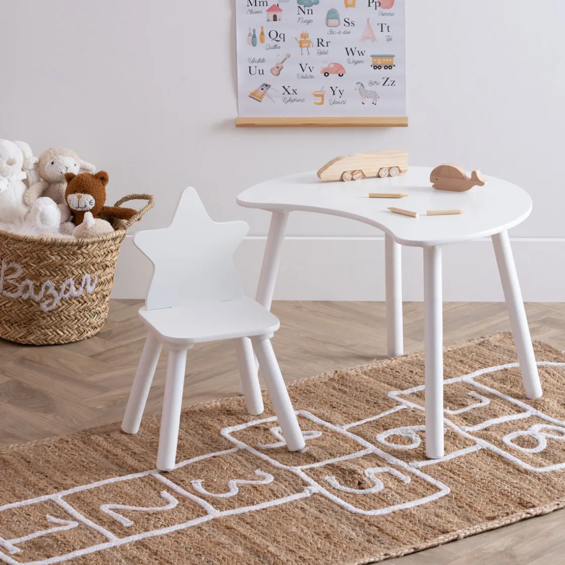 atmosphera4kids Mobiliario>Silla Douceur Estrella Blanca
