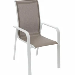 hespéride Sillas Y Pufs De Jardín>Silla Essio Blanco Y Avellana