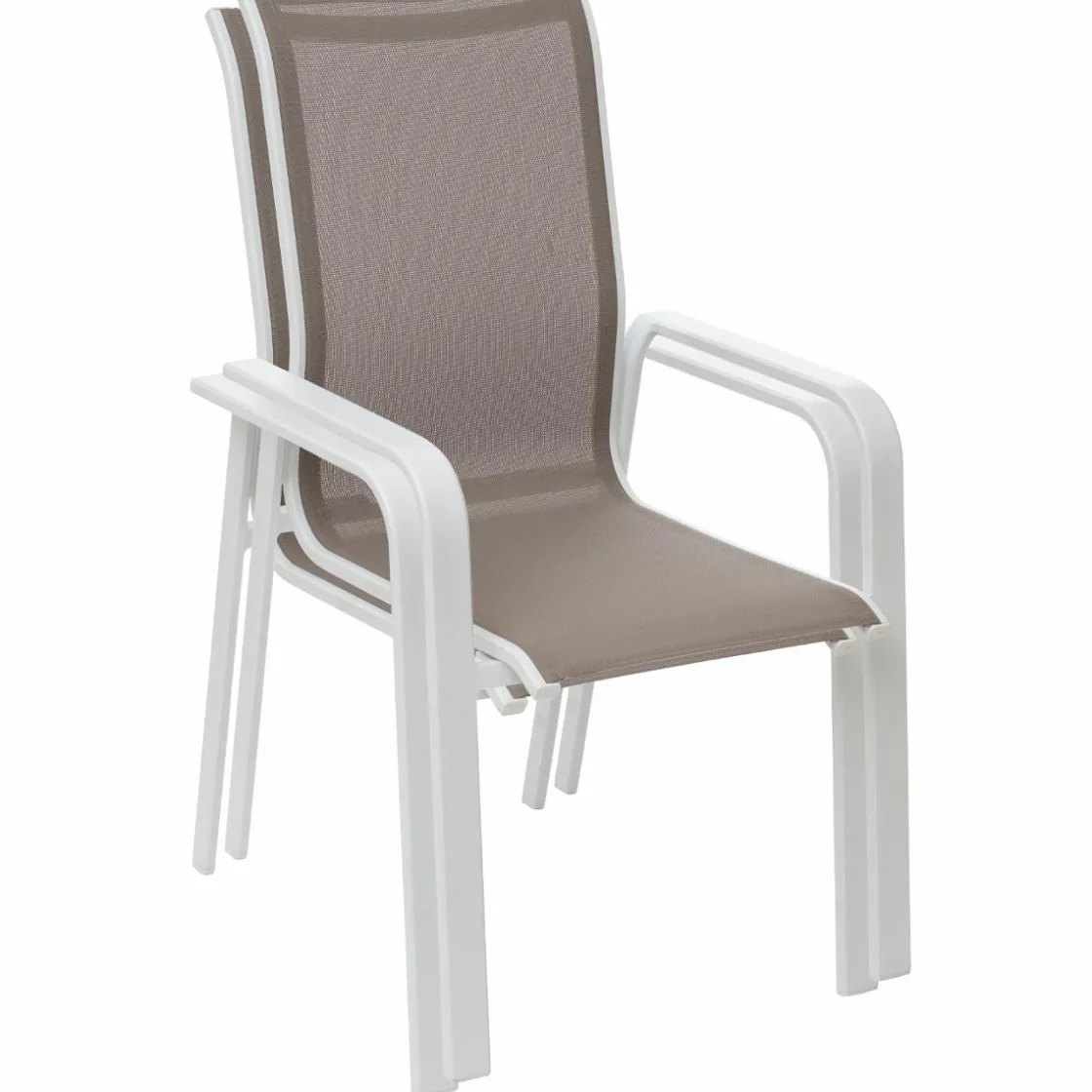hespéride Sillas Y Pufs De Jardín>Silla Essio Blanco Y Avellana