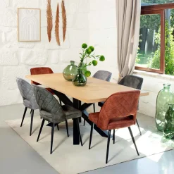 Sillas, Sillones Y Bancos>Silla KAI de terciopelo ámbar
