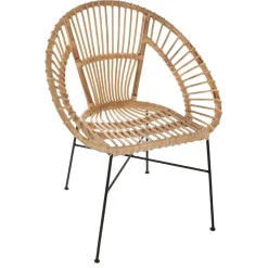 atmosphera Sillas, Sillones Y Bancos|Estilo Oriental>Silla KEKO natural de ratán y metal