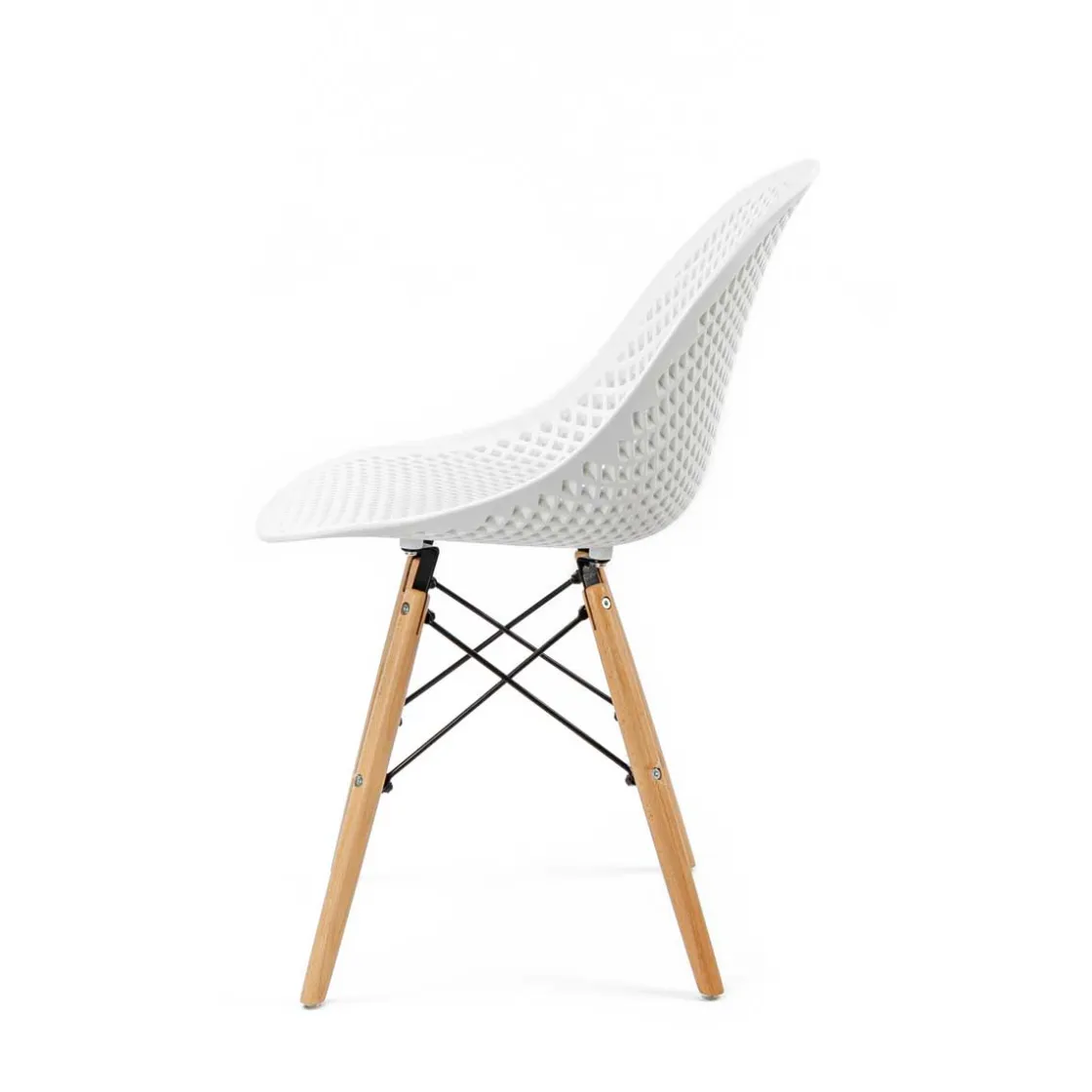 atmosphera Sillas, Sillones Y Bancos>Silla Mezy Blanca Con Patas De Madera
