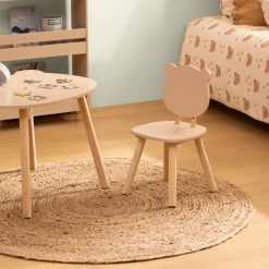 atmosphera Mobiliario>Silla oso DOUCEUR beige de madera de pino 49x26cm