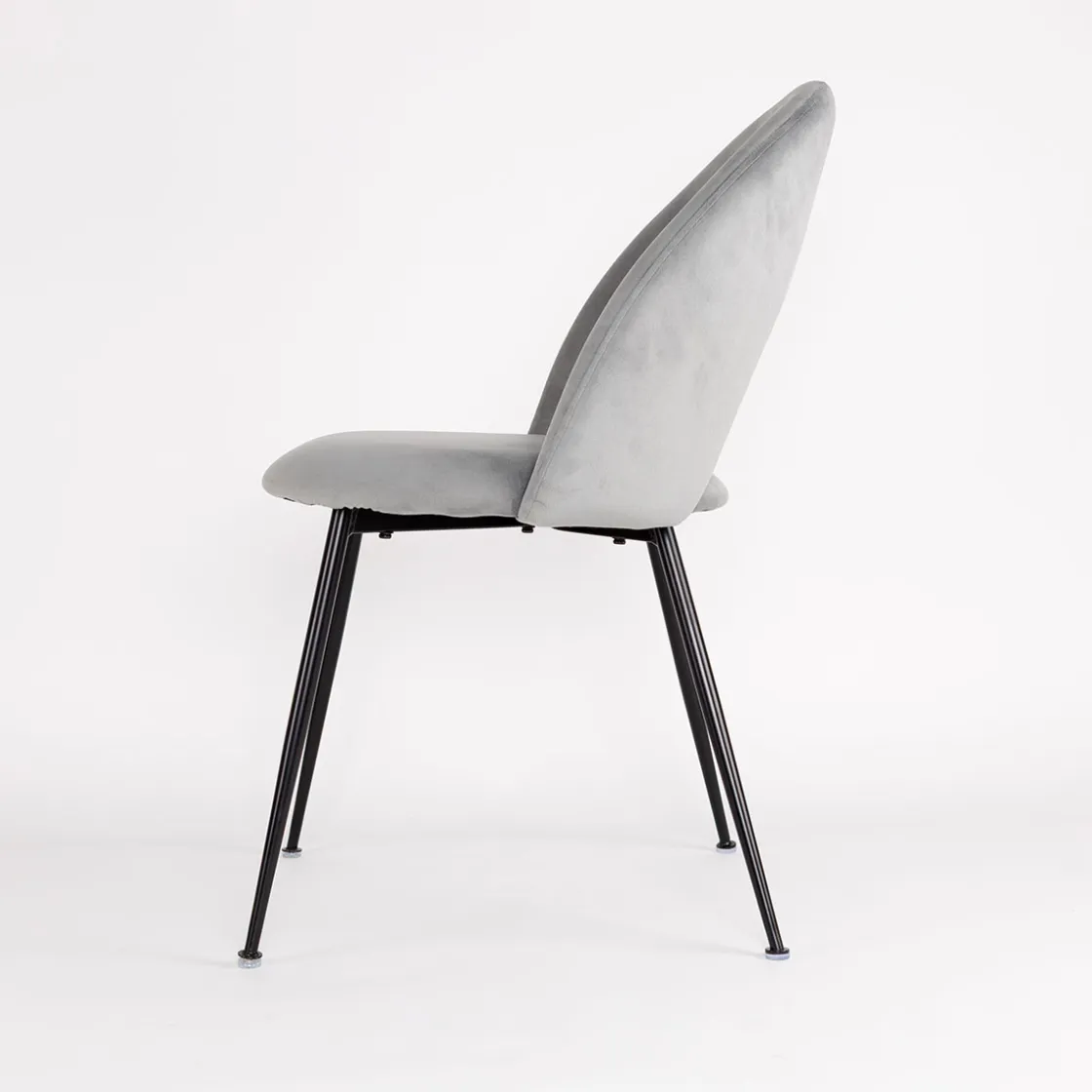 atmosphera Sillas, Sillones Y Bancos>Silla RAVEN de terciopelo gris