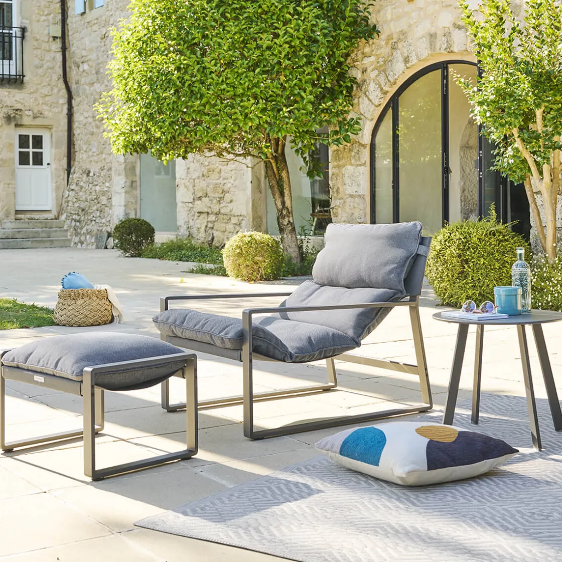 hespéride Sillas Y Pufs De Jardín>Silla relax LAMBINIO gris grafito