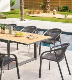 hespéride Sillas Y Pufs De Jardín>Silla RIU gris antracita e grafito