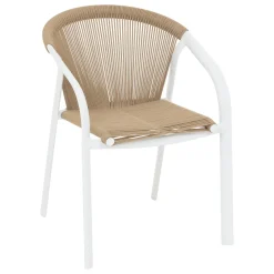 hespéride Sillas Y Pufs De Jardín>Silla RIU miel y blanco