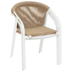 hespéride Sillas Y Pufs De Jardín>Silla RIU miel y blanco